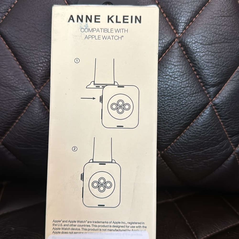 Anne Klein Women's Striped Mesh Bracelet Watch - Picture 5 of 5